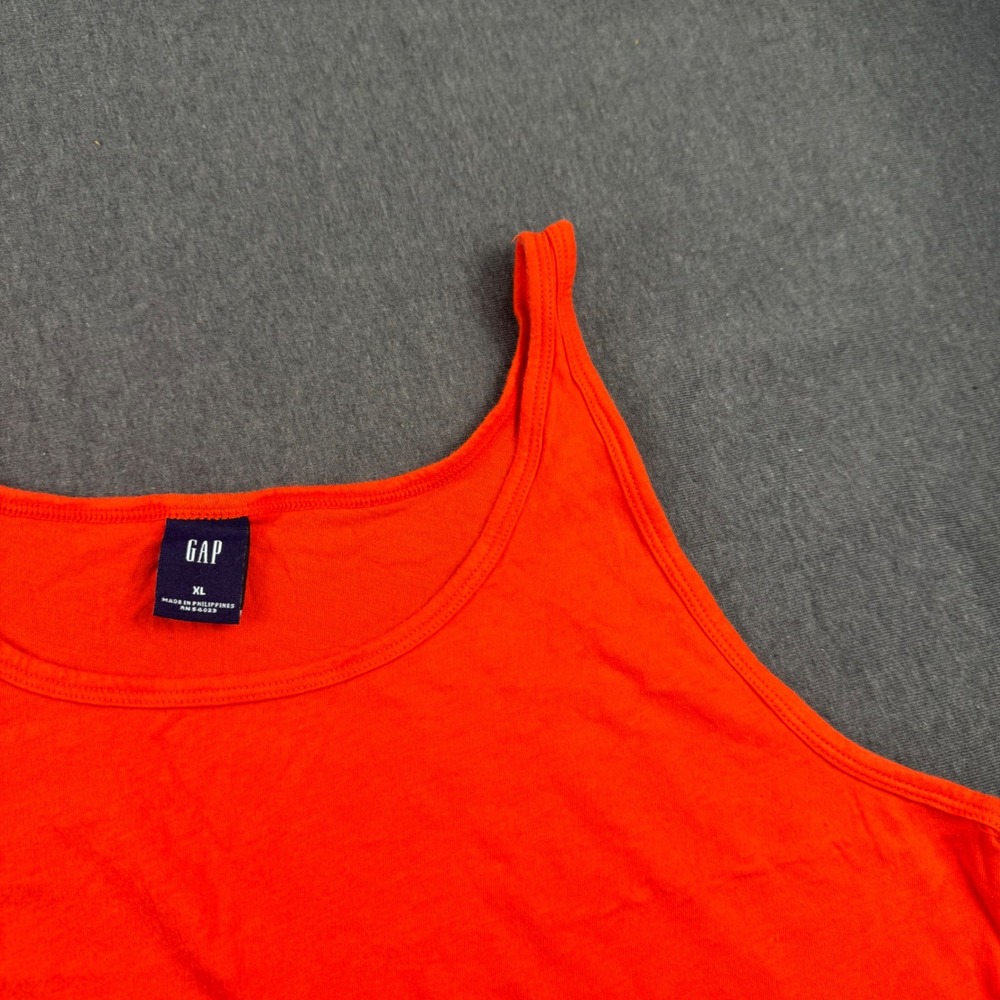 Gap Womens Orange 100% Cotton Scoop Neck Ribbed‎ Tank Top XL RN54023
